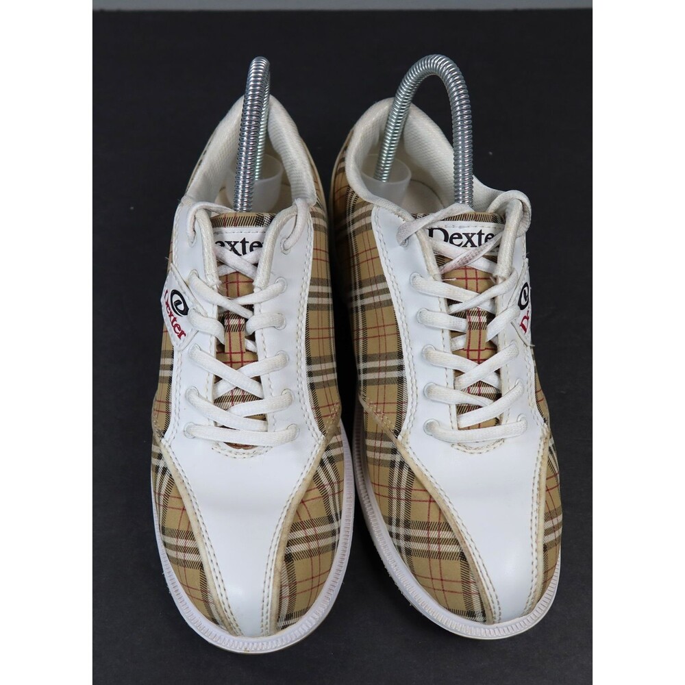 Dexter Ana White with Beige Plaid Slide-Rite Bowling Shoes Womens Size 8.5M - Picture 4 of 16